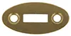 Inlay, Slotted Oval, 
1.12" by 0.55", brass  0.050" thick
slot is 0.14" by 0.41"